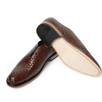Istanbul Tobacco Woven Leather