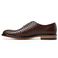 Istanbul Tobacco Woven Leather
