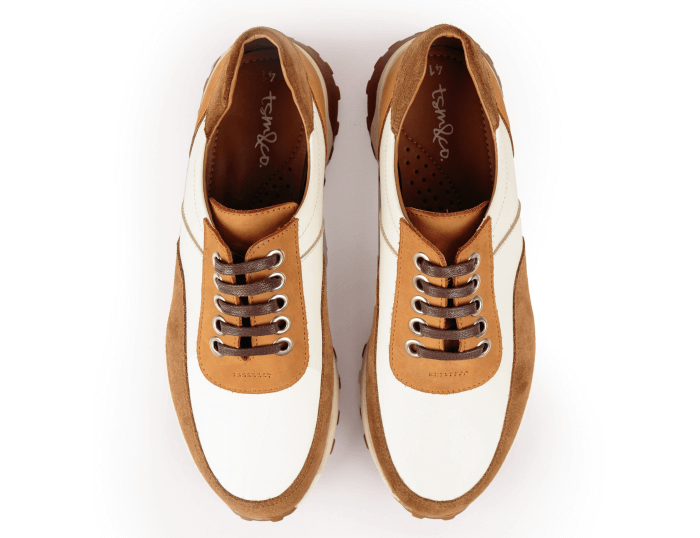Toronto Tan White Trainers