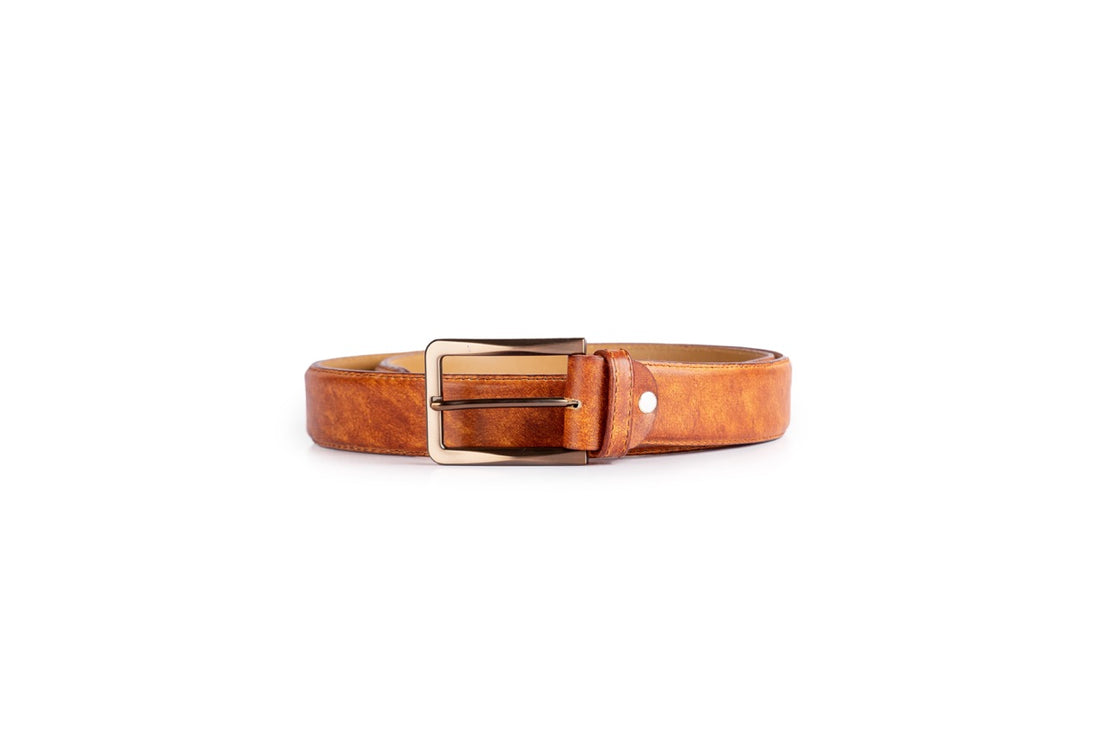 Basic Belt Two Tone Camel Patina - The ShoeMakers & Co.