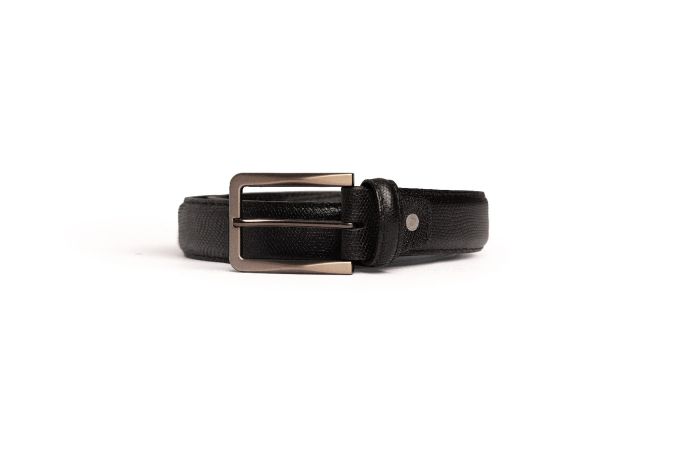 Pebble Grain Black Belt - The ShoeMakers & Co.